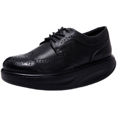 布洛克春秋季系带复古风小皮鞋