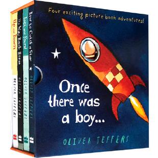 Oliver Jeffers智慧小孩4本lostandfound英文原版Lost and Found/Up and Down/The Way Back Home亲子绘本How To Catch A Star