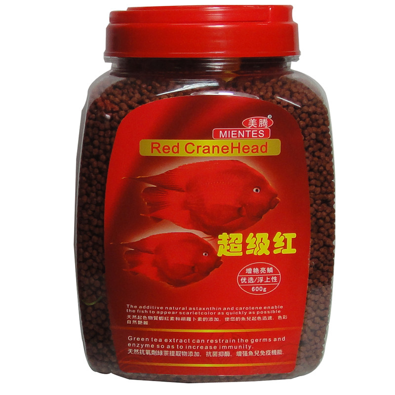 美腾超级红观赏鱼鹦鹉鱼饲料