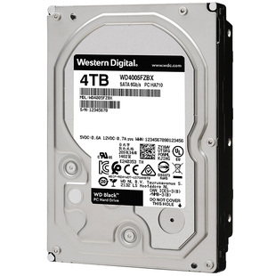 WD西部数据WD4006FZBX 3.5寸台式机械硬盘黑盘4tb 7200转高速 CMR