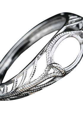 925银蜜蜡红宝石琥珀戒指空托