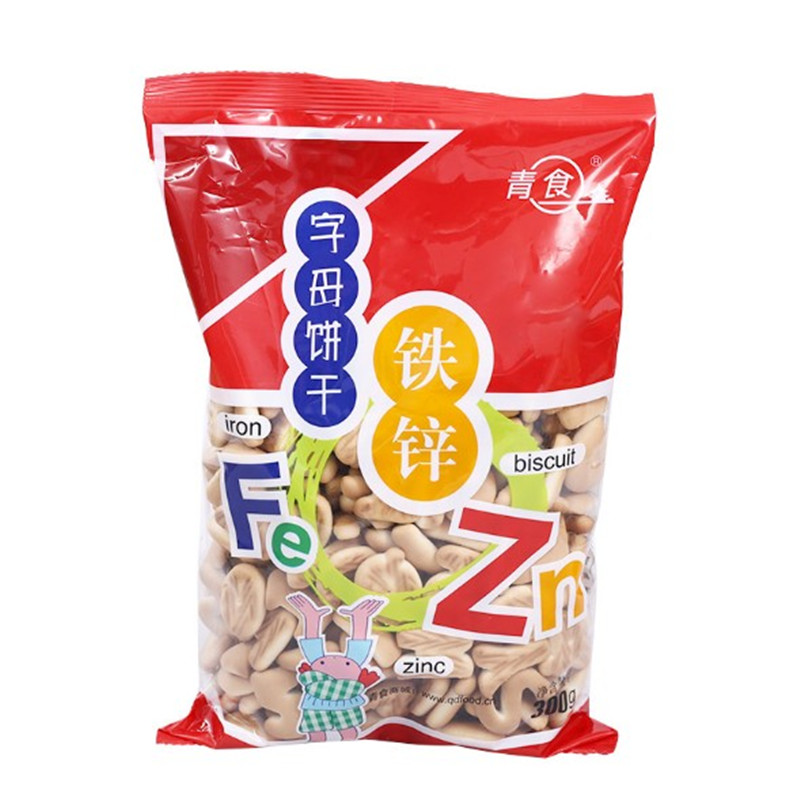 青岛趣味字母饼干300g袋装冲泡型