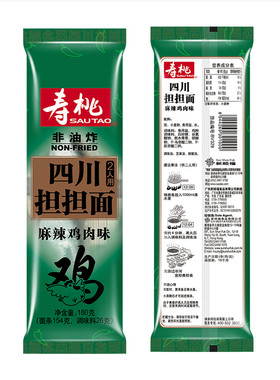 寿桃牌非油炸四川担担面内附味包
