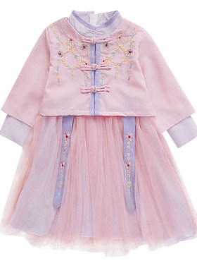 改良春装超仙宝宝复古纱裙汉服