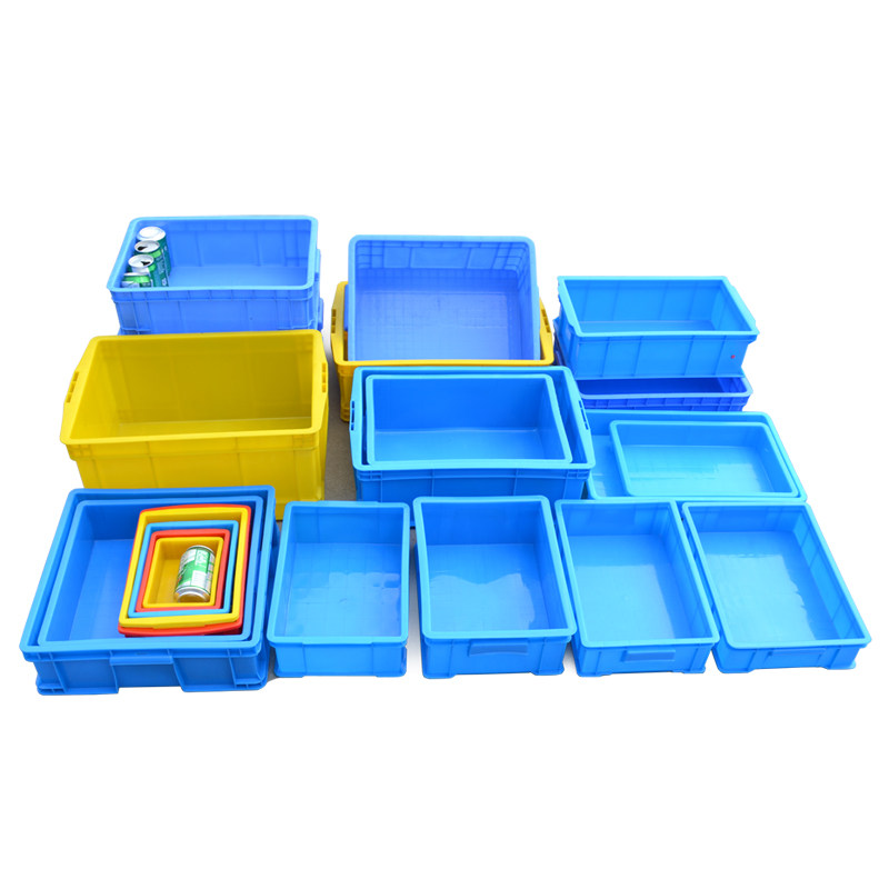 塑胶箱周转箱带盖加厚塑料零件盒螺丝盒子收纳箱长方形货架储物盒