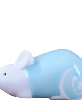 白瓷12生肖龙蛇风水摆件