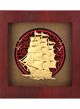 金箔画商务送客户乔迁礼品定制