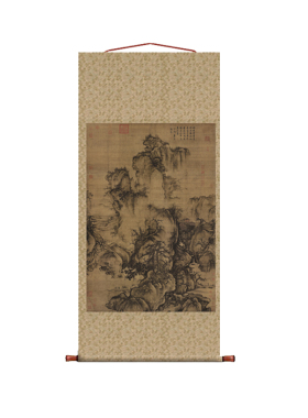 宋 郭熙 早春图 仿古画名画真迹复制品挂轴画卷轴书房玄关山水画