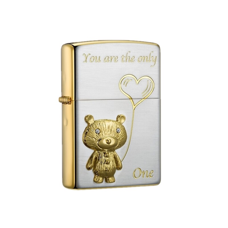 zippo打火机爱情礼物站立的小熊