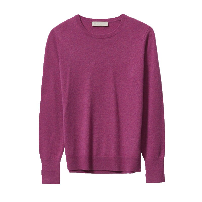 现货清仓 Everlane 经典百搭款女士修身小圆领羊绒衫 多色可选
