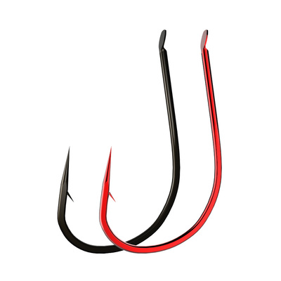 悍将鱼钩海夕有倒刺进口散装红色