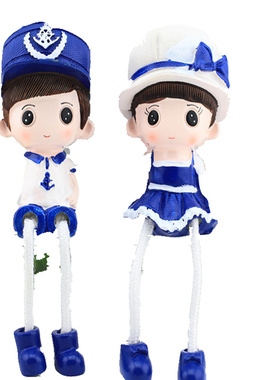 树脂地中海风四口吊脚娃娃摆件