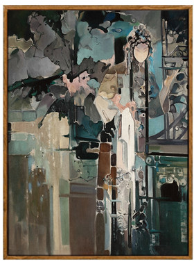 中式风元素京剧沙发背景墙装饰画