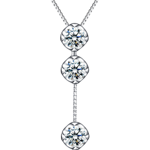 美国莫桑石印记950 高端首饰品女钻石项链 钻石项链 带证书dp0786