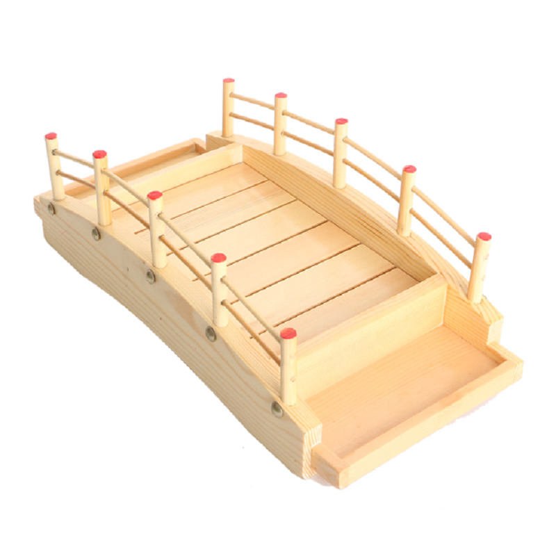 竹木餐具鱼盘手绘创意桥型盛具器日式料理寿司盘长方水果盘餐具