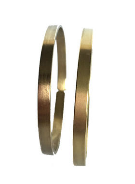 纯黄铜紫铜镜面情侣加厚实心手镯