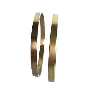 纯手工纯紫铜黄铜实心加厚光面平面手镯镜面男女情侣镯子流行实心