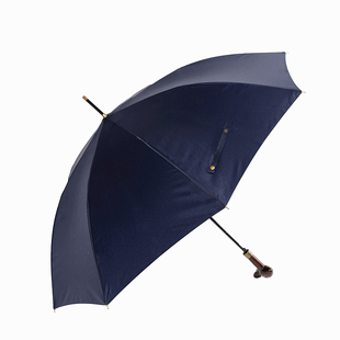 现货GREENSTONE英国手工制作木手柄高端动物头长柄绅士竹节男雨伞