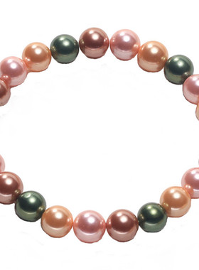 花式混彩纯天然贝珠手链百搭女