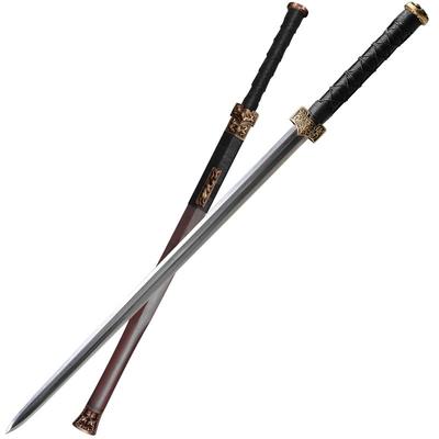 手工锻打汉剑夹钢覆土烧刃汉剑