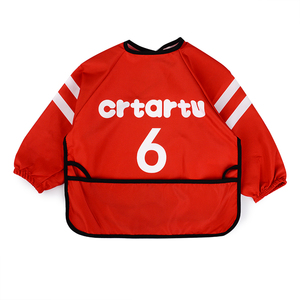 宝宝罩衣男童饭兜长袖反穿衣围兜护衣防水吃饭儿童围裙女孩画画衣