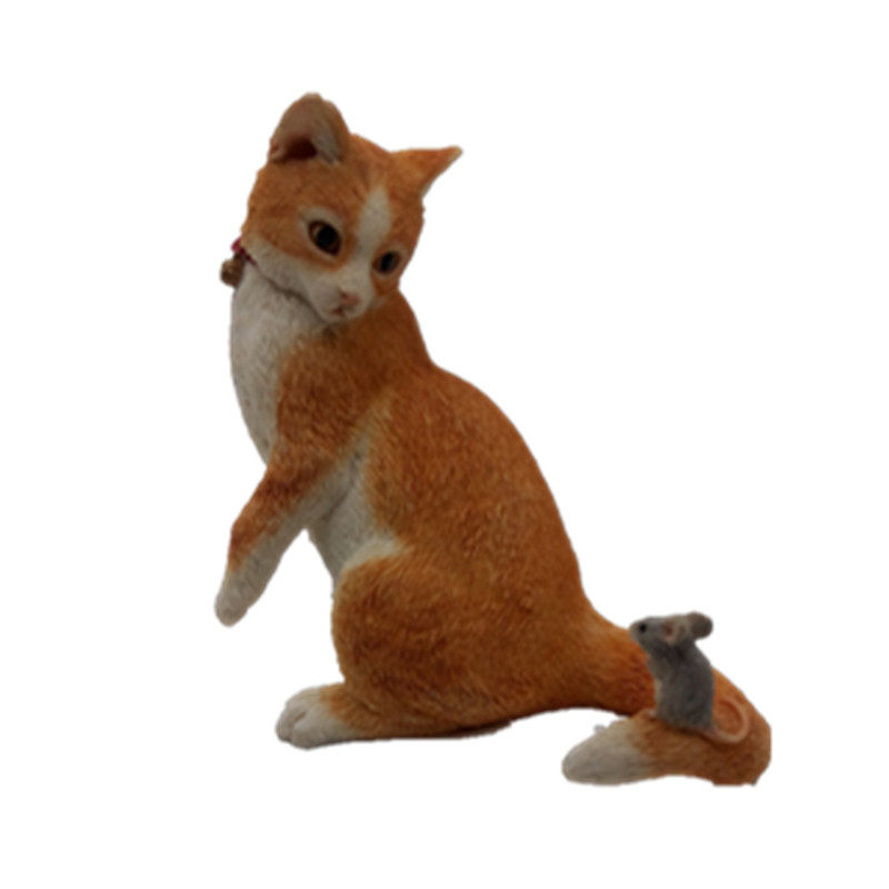 写实可爱风猫咪车内模型工艺品