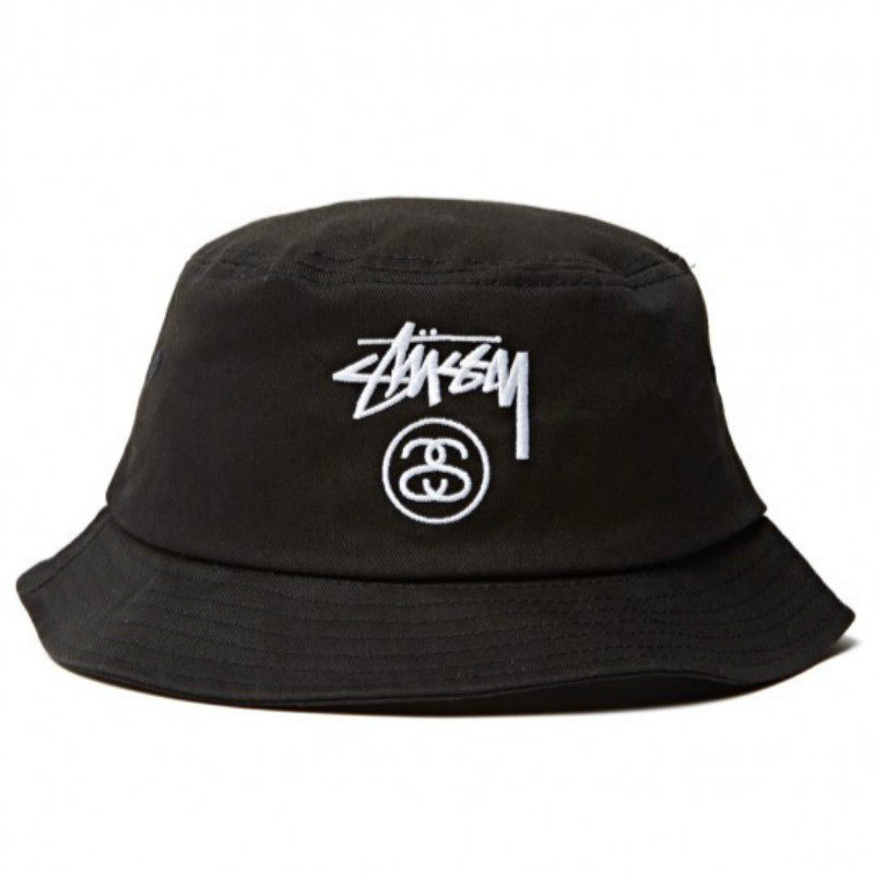 【现货】Stussy Stock Lock Bucket Hat 渔夫帽黑色 正品