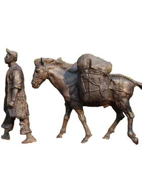 红军部队人物玻璃钢城市雕塑