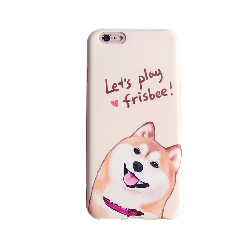 苹果iphonex手机壳xs max全包软壳柴犬6s/7/8plus保护套 磨砂狗狗