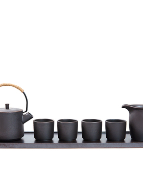 日式风陶瓷提梁公道杯干泡茶壶