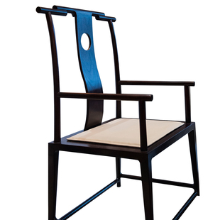 新中式高档真皮椅垫茶空间会所红木沙发坐垫古典圈椅茶椅座垫定做