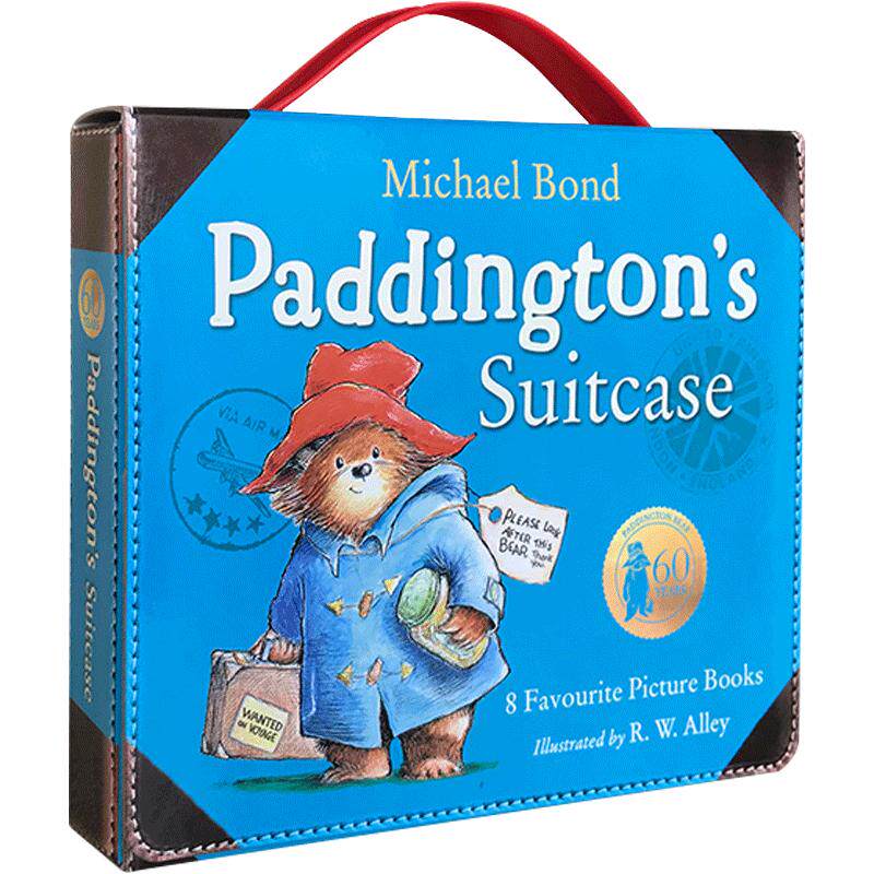 原版 Paddington Suitcase 小熊帕丁顿8本礼品套装 纪念合集故事书 at the zoo,palace,artist,busy day 帕丁顿熊2 电影版