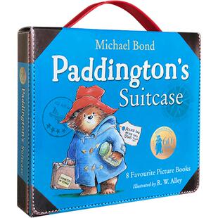 原版 Paddington Suitcase 小熊帕丁顿8本礼品套装 纪念合集故事书 at the zoo,palace,artist,busy day  帕丁顿熊2 电影版