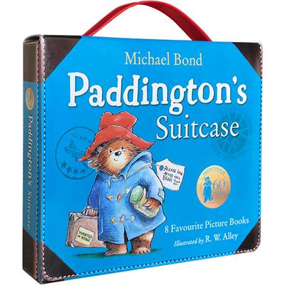 预售原版 Paddington Suitcase 小熊帕丁顿8本礼品套装 纪念合集故事书 at the zoo,palace,artist,busy day  帕丁顿熊2 电影版
