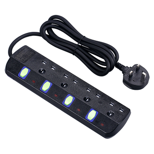 英规插排插座香港版英式拖板英国英标电源线旅行家用黑色英制插头