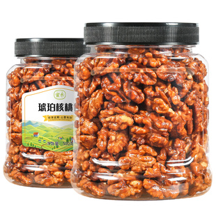蜜禾琥珀核桃仁2025新货500g蜂蜜坚果罐装干果仁小零食山核桃仁熟