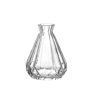 花瓶摆件客厅插花玻璃透明桌面花插小口细长玫瑰百合干花迷你花瓶