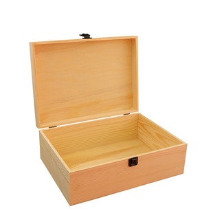 正方体木盒15-20立方翻盖带锁隼卯实木盒子桌面收纳礼品包装木盒