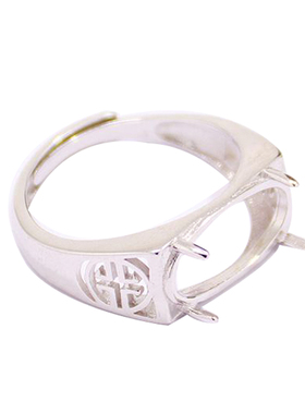 diy时尚风蜜蜡镶嵌活口戒指空托