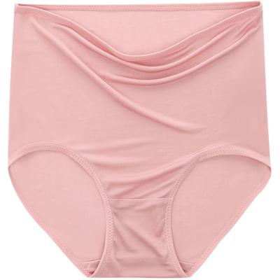 3条高腰100%桑蚕丝内裤女收腹底裤夏季薄款真丝大码无痕三角短裤