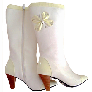 女短靴真皮鞋单薄内增高马丁厚底粗跟加绒头层长中高筒机车大黄牛