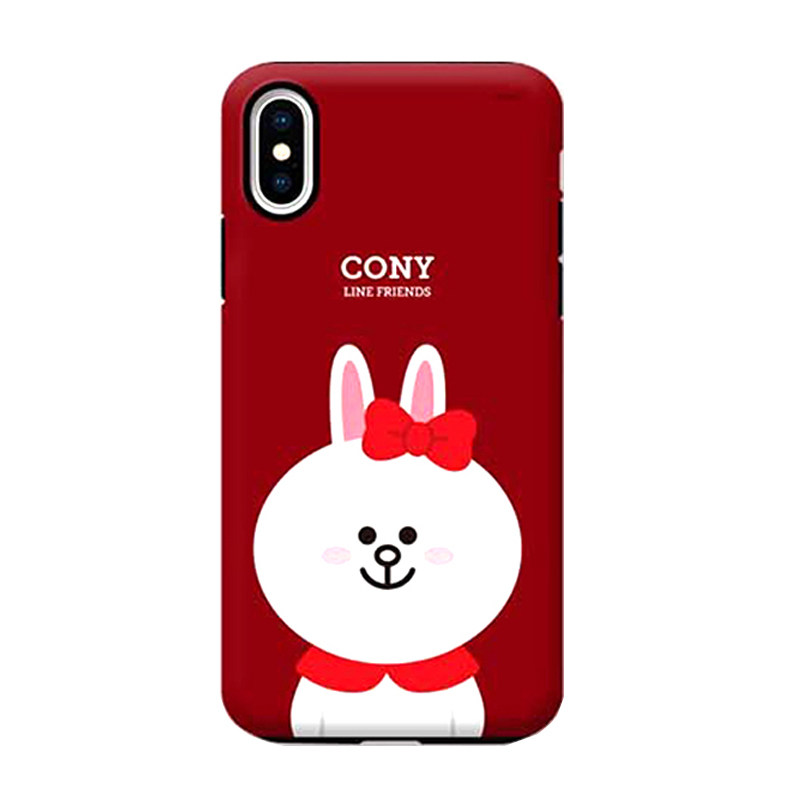 linefriends手机壳红色双层