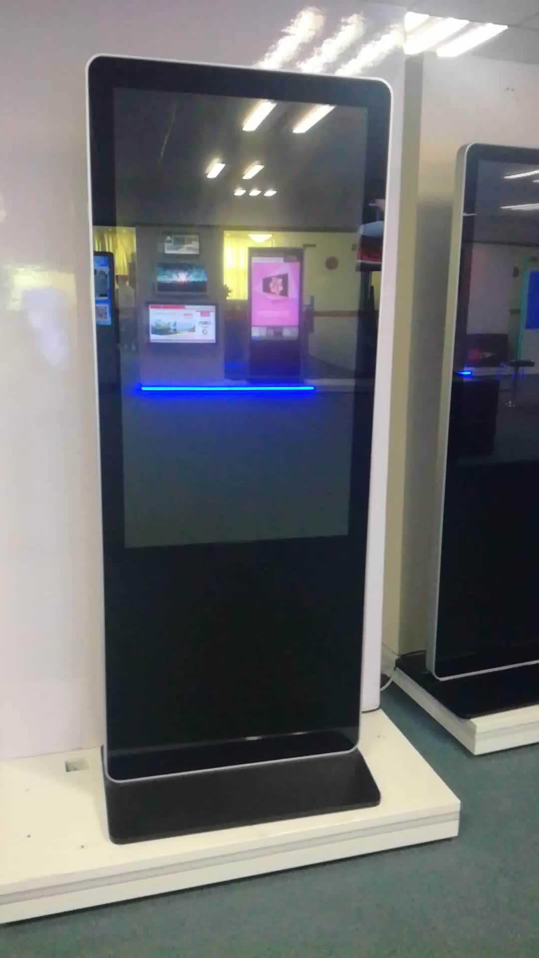 42/55 Inch Hd Wifi Floor Stand Lcd Information Media Touch Screen Kiosk