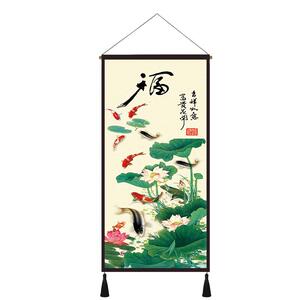 中式房间装饰招财玄关复古挂毯