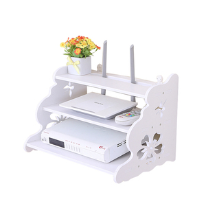 创意韩式镂空雕花机顶盒架 伴侣墙壁置物架路由器壁挂搁隔板