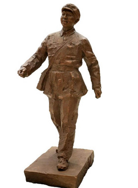 周恩来历史伟人玻璃钢景观雕塑