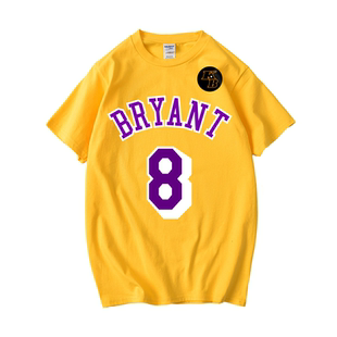 湖人队致敬科比gigi黑曼巴学院追思会退役纪念短袖t恤 8 24号男女