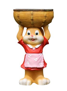 庭院树脂花缸园林可爱风卡通兔子