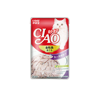 伊纳宝湿粮包成猫增肥发腮小鱼干