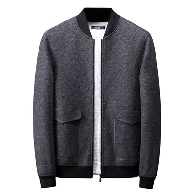 高端品质48支防缩羊毛夹棉羊毛呢